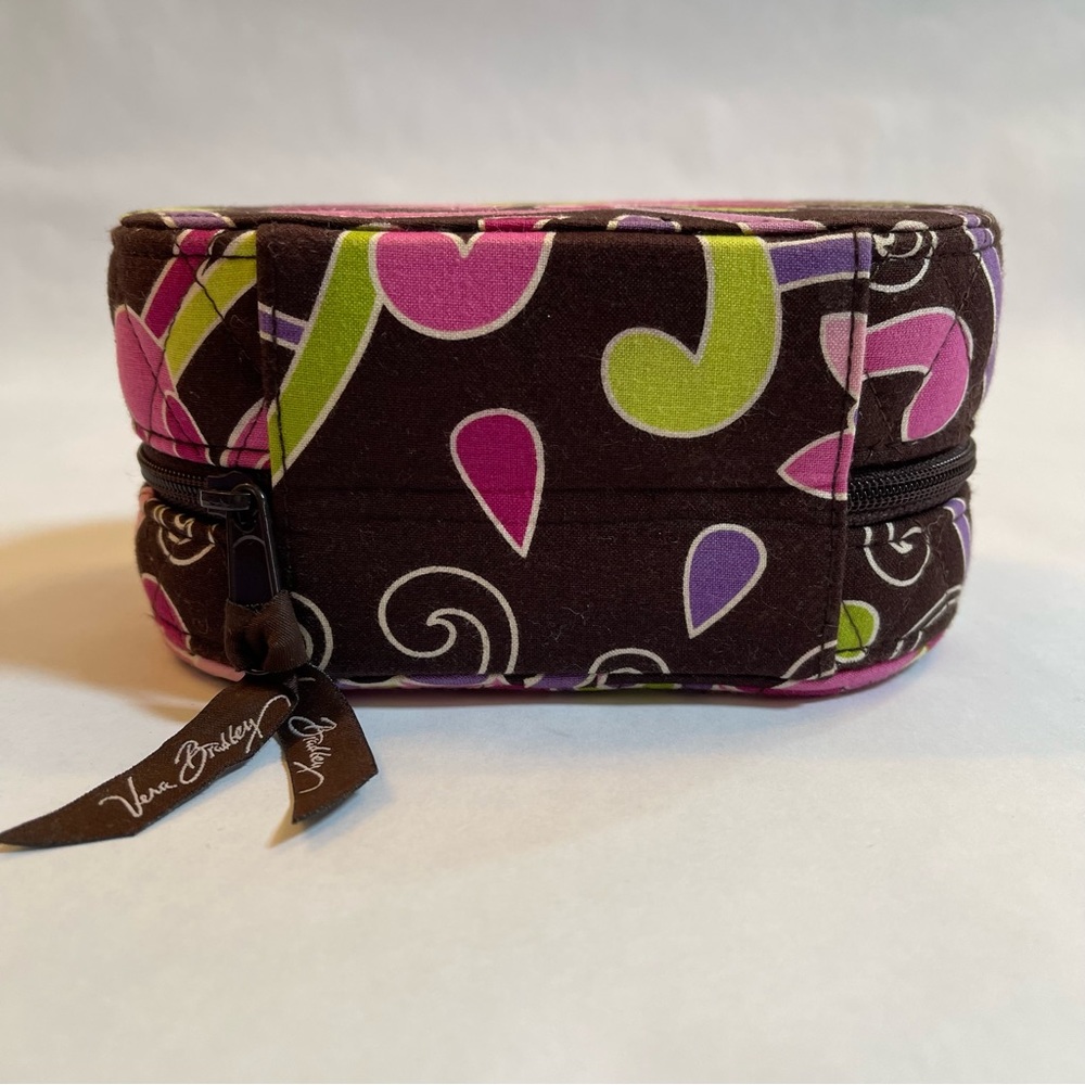 Vera Bradley Purple Punch Zippered Jewelry Travel Storage Case - Picture 10 of 12